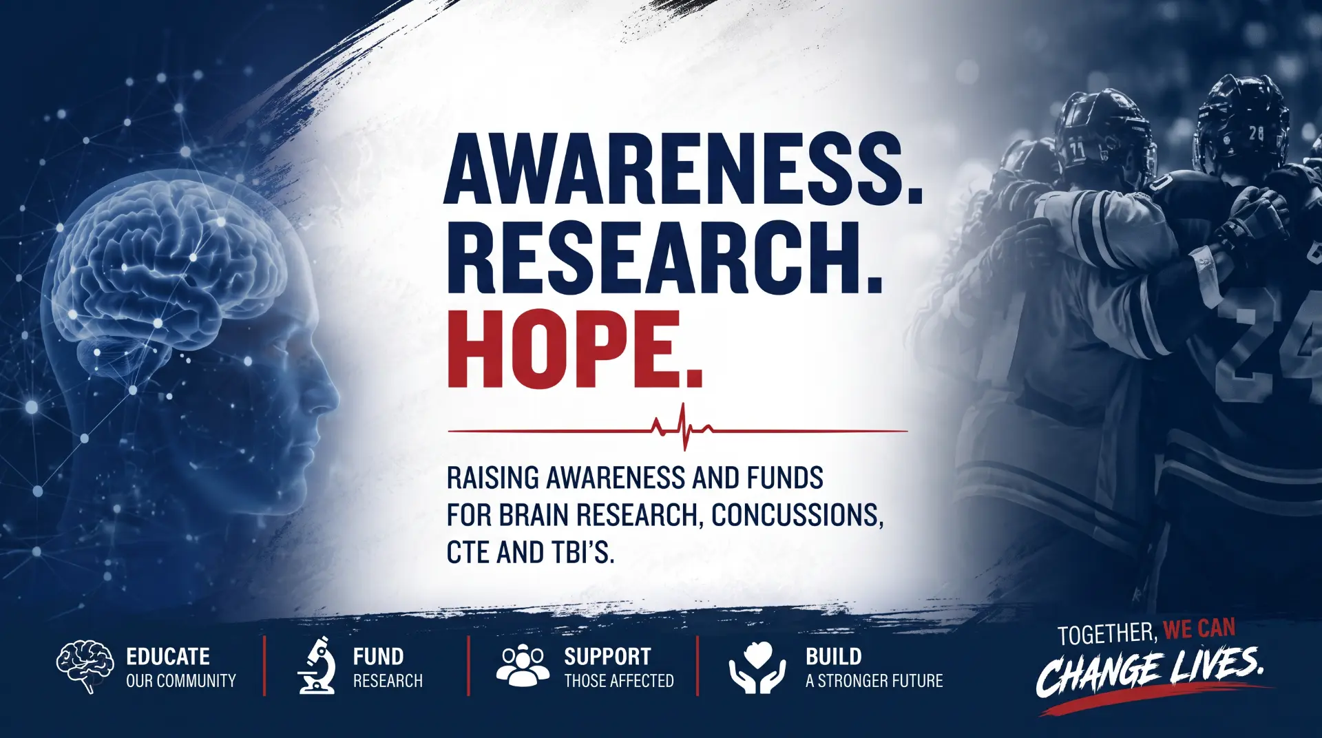 Brain Game Foundation banner: Awareness, Research, Hope